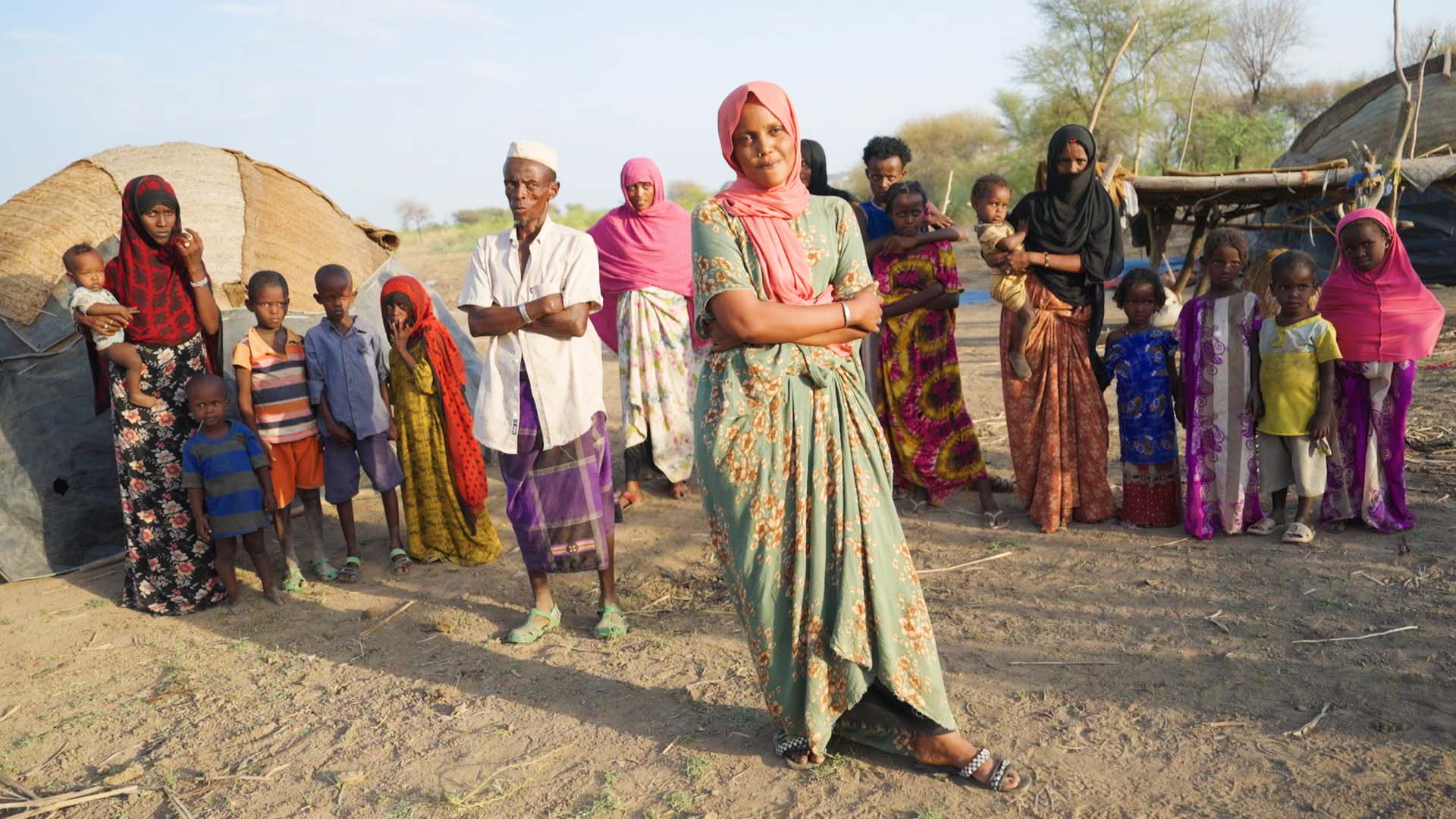 Bild einer Familie, die in der Afar-Region Äthiopiens lebt.