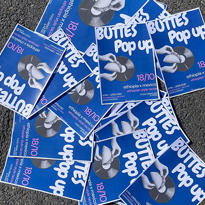 Flyer vom Buttes Pop-up