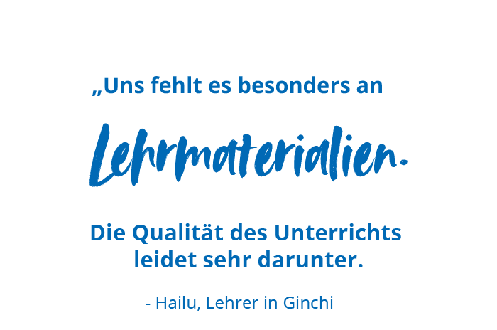 Zitat des Lehrers Hailu aus Ginchi. 