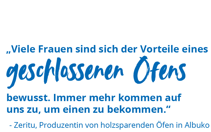 Ein Zitat: Viele Frauen sind sich der Vorteile eines geschlossenen Ofens bewusst. Immer mehr kommen auf uns zu, um einen zu bekommen.